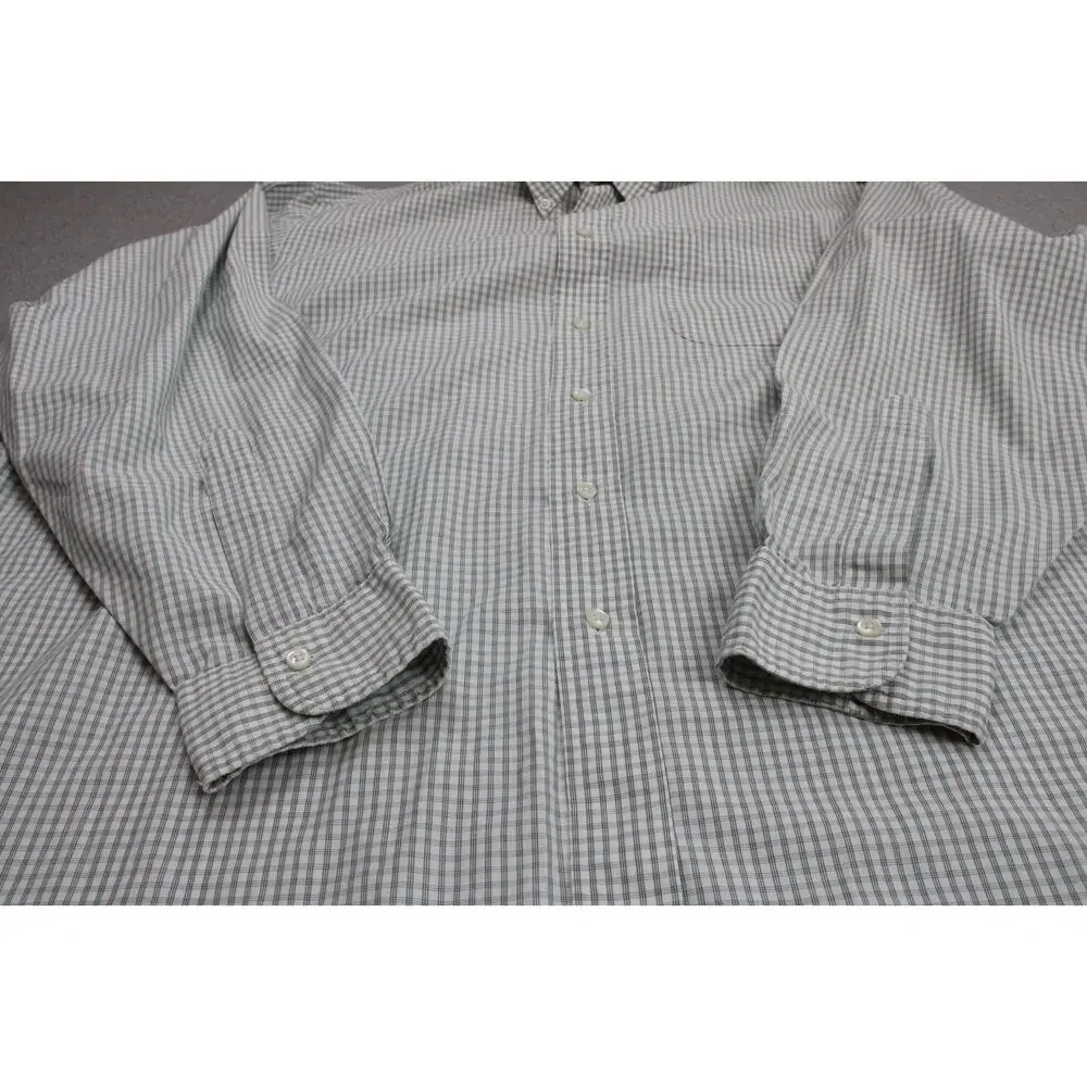 Brooks Brothers Shirt Mens Size 18‎ /35 Plaid Long Sleeve 100% Cotton